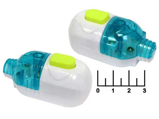 Выключатель 250/10 250V 10A 1-клавишный проходной (029) под винт (синий,желтый,розовый,черный,голуб)