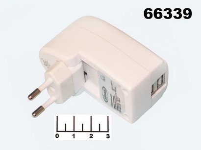 Сетевое зарядное устройство 2USB 5V 2.1A Облик 803