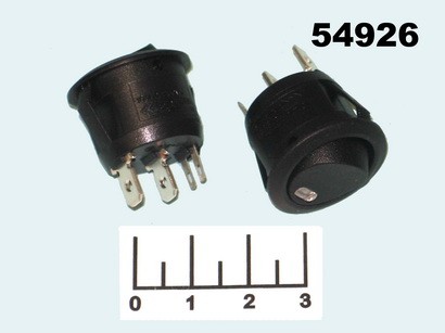 Выключатель 12/20 R13-112 LED красный 4 контакта (подсветка 3V) 10466