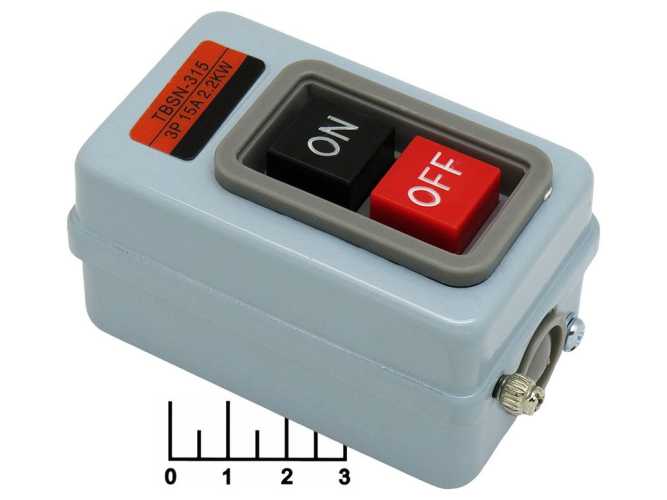 Кнопка TBSN-315 2 кнопки 15A (GB7-B102)
