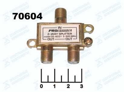 Телевизионный антенный разветвитель 2WAY 5-900 MHz Proconnect