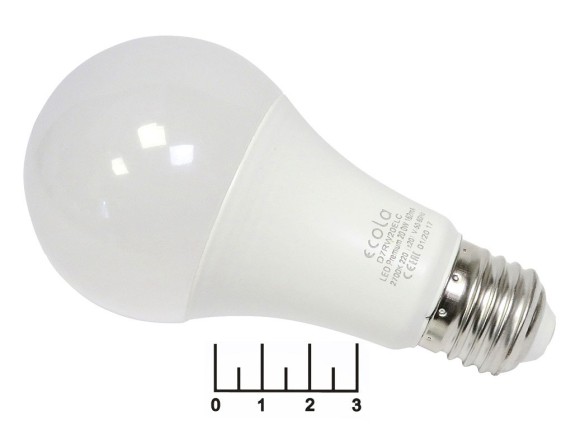 Лампа светодиодная 220V 20W E27 2700K белый теплый A65 Ecola (65*130) D7RW20ELC (1600lm)