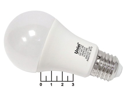 Лампа светодиодная 220V 10W E27 4000K белый A60 с датчиком освещенности Uniel