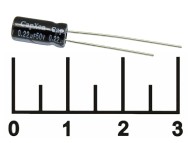 Конденсатор электролитический ECAP 0.22мкФ 50В 0.22/50V 0511 105C