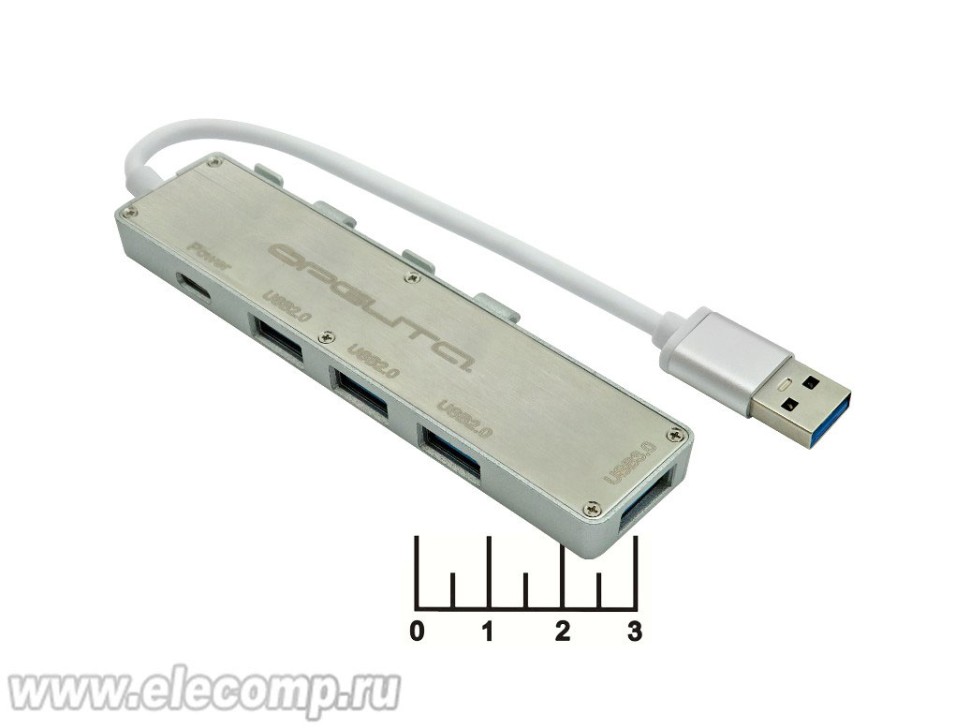 USB HUB 4 PORT + TYPE C ГНЕЗДО (USB 3.0 ШТЕКЕР) OT-PCR21
