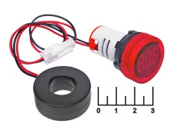 Амперметр 0-100A ED16-22AD (220V) красный 22мм (28мм)