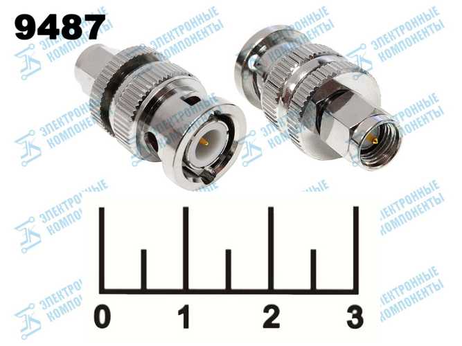 Переходник BNC штекер/SMA штекер