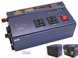 Инвертор 24/220V 3000W + USB 3.0/2 USB/Type C/2 розетки/гнездо прикуривателя