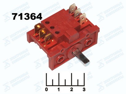 Переключатель для плит 4 позиции 6 контактов Асель XZ307B (№315(6))