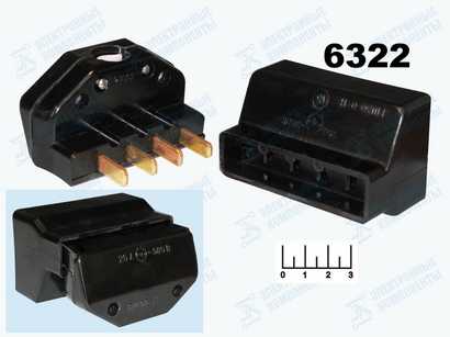 Вилка+розетка для электроплит 4pin 25A (РШ30-0-Н)