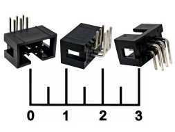 Разъем 6pin штекер на плату шаг 2.54мм угол BH-06R 2*3