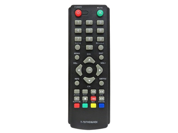 Пульт для ресивера DVB-T2 Divisat/Lumax/Skyvision/Denn/DEXP/T2108/T2108B/T2109/T-707HD&HDI