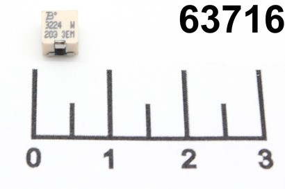 Резистор подстроечный 20 кОм 3224W-1-203 SMD (+116)