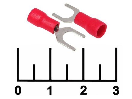 Клемма U-образная 5мм красная (SVS1.25-5)