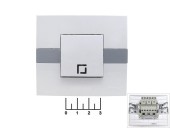 Выключатель 1-клавишный Mono белый с индикацией (101-010201-101)