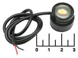 Светодиод в корпусе на проводе 12V белый теплый