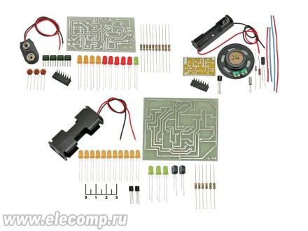 Радиоконструктор набор для начинающих №2 10+ (электронная мимоза,разноцветная,музыкальная шкатулка)