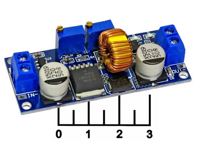 Преобразователь DC/DC вход 4-38V/выход 1.25-36V 0-5A XL4015E1 (понижающий) (7-7452)