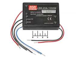 Драйвер светодиода 1.05A/12-43VDC 9-18VDC LDH-45A-1050W