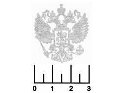 Наклейка гальваническая Герб silver