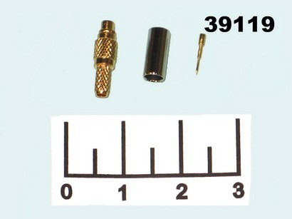 Разъем MMCX-C174P штекер обжимной gold на кабель