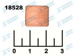 Пластина для радиатора медная 15*15*0.8мм