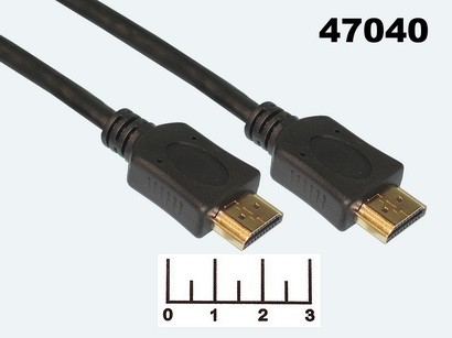 Шнур HDMI-HDMI 3м gold пластик (фильтр) Proconnect