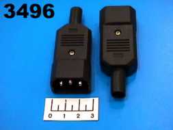 Разъем питания 3pin штекер C14 на кабель (AC-101)