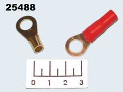 Клемма кольцевая 10/8мм gold красная 7-103