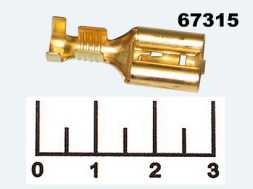 Клемма ножевая гнездо 9.5мм с замком латунь Hatko/Mesa TD2128