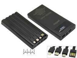 Power Bank 2USB 5V 3A 10Ah - вход USB+micro USB+Type C Perfeo PF_E1631