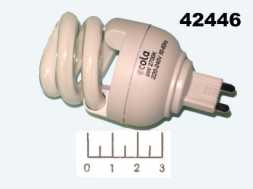 Лампа энергосберегающая 9W G9 2700K белый теплый витая mini Ecola (40*76) GG9W09ECC