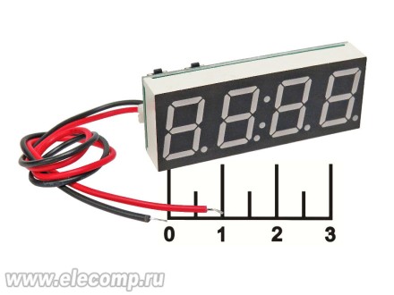 Радиоконструктор часы/термометр/вольтметр 12V зеленые