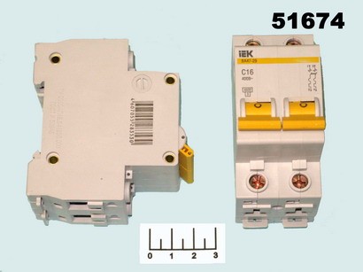 Автоматический выключатель 16A 2-полюсный ВА47-29 ИЭК