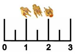 Разъем MMCX-M гнездо gold на плату