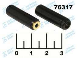 Разъем AUD 2.5 4 контакта гнездо металл gold черный