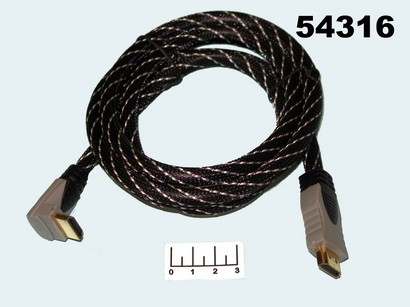 Шнур HDMI-HDMI 1.5м gold пластик угол шелк Dayton (7-0033)