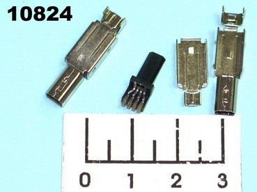Разъем питания mini USB 4pin штекер на кабель