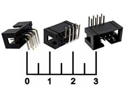 Разъем 8pin штекер на плату шаг 2.54мм угол BH-08R 2*4