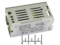 Блок питания 12V 1.2A 15W B2L015ESB Ecola IP20