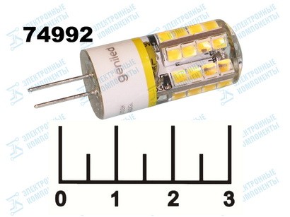 Лампа светодиодная 12V 3W G4 2700K белый теплый LED 32 Geniled (01176)