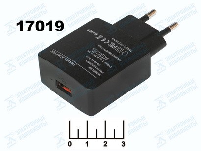 Сетевое зарядное устройство USB 3.6-6.5V 3A/6.5-9V 2A/9-12V 1.5A (быстрая зарядка 18W) K6