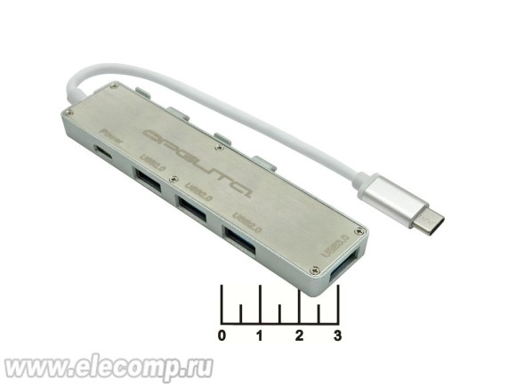 USB Hub 4 port + Type C гнездо (Type C штекер) OT-PCR20