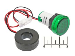 Амперметр 0-100A ED16-22AD (220V) зеленый 22мм (28мм)