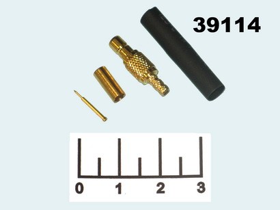Разъем SMB гнездо обжимной gold на кабель (SMB-C316P)
