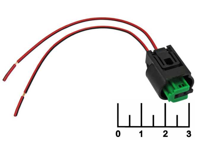 Разъем 2pin гнездо влагозащищенный на проводе 9684051 Cargen (AX332)