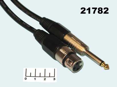Шнур AUD 6.3 моно-XLR гнездо 7м металл пластик Dayton