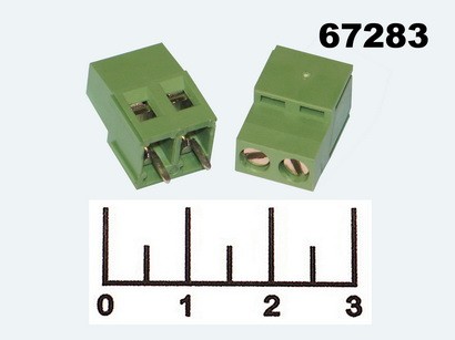 Клеммник линейный 2pin 2мм вертикальный 15мм (DG129-5.0-2)