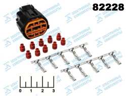 Разъем 10pin гнездо 2.3мм влагозащищенный DJ7101-2.3-21