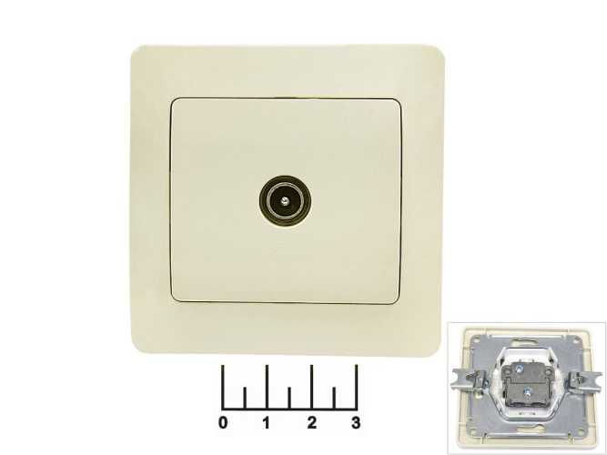 Розетка TV оконечная Glossa бежевая (GSL000291)